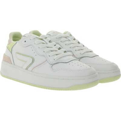 HUB Smash L31 Damen Sneaker mit Terry-Fütterung Echtleder-Schuhe W5008L31-L10-A21 Weiß/Rosa - weiblich - Size: 39 1/2 HUB Smash L31 Damen Sneaker mit Terry-Fütterung Echtleder-Schuhe W5008L31-L10-A21 Weiß/Rosa - weiblich - Size: 39 1/2