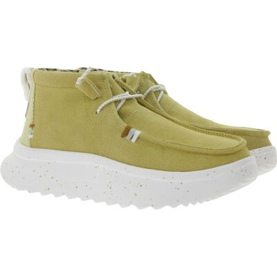 HEY DUDE Wendy Peak Damen Schlupf-Stiefelette im Mokassin-Look mit Wechselfußbett und Echtleder 40411-265 Beige - weiblich - Size: 35 HEY DUDE Wendy Peak Damen Schlupf-Stiefelette im Mokassin-Look mit Wechselfußbett und Echtleder 40411-265 Beige - weiblich - Size: 35