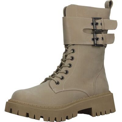 Sportliche BULLBOXER Stiefelette Schnürschuhe für Damen 173502F6S BONE Beige - weiblich - Size: 37 Sportliche BULLBOXER Stiefelette Schnürschuhe für Damen 173502F6S BONE Beige - weiblich - Size: 37