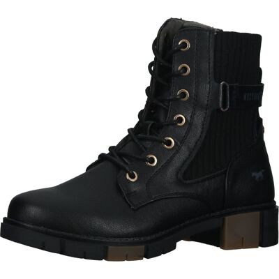 Sportliche MUSTANG Stiefelette Schnürschuhe für Damen 1443-502-9 Schwarz - weiblich - Size: 37 Sportliche MUSTANG Stiefelette Schnürschuhe für Damen 1443-502-9 Schwarz - weiblich - Size: 37