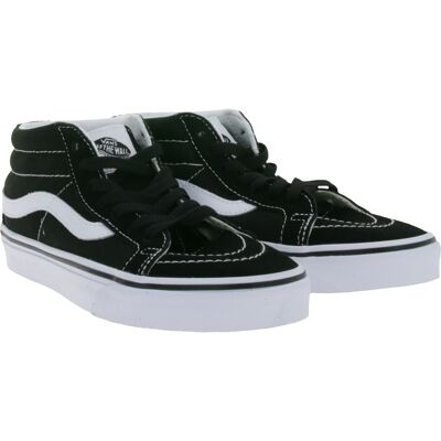 VANS SK-8 Mid Reissure Damen Echtleder-Sneaker Mid-Top Schuhe im Old-School-Design Skater-Schuhe Gummi-Waffelsohle VN0A391F6BT Schwarz/Weiß - weiblich - Size: 35 VANS SK-8 Mid Reissure Damen Echtleder-Sneaker Mid-Top Schuhe im Old-School-Design Skater-Schuhe Gummi-Waffelsohle VN0A391F6BT Schwarz/Weiß - weiblich - Size: 35