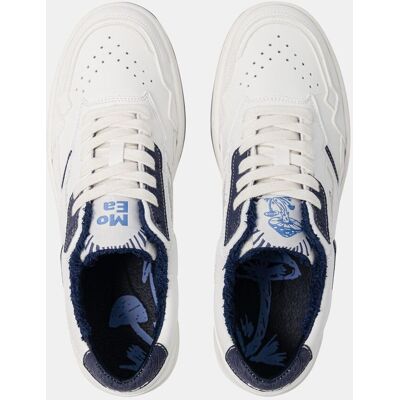 stylische MoEa Unisex Sneaker Weiß/Blau - neutral - Size: 46 stylische MoEa Unisex Sneaker Weiß/Blau - neutral - Size: 46