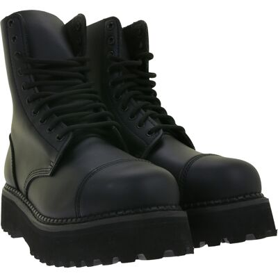 zeitlose Unisex Brandit Phantom Echtleder-Stiefel mit markanter Plateausohle Rangerstiefel im Military-Stil Schnür-Boots 2. Wahl – kleine Schönheitsfehler 9072-2 Schwarz - neutral - Size: 38 zeitlose Unisex Brandit Phantom Echtleder-Stiefel mit markanter Plateausohle Rangerstiefel im Military-Stil Schnür-Boots 2. Wahl – kleine Schönheitsfehler 9072-2 Schwarz - neutral - Size: 38