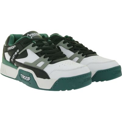 WORLD OF TROOP Delta Low Herren Low-Top-Sneaker Damen Retro Turnschuhe Skater-Sneaker 3PP0160101 1195 AA Weiß/Grün/Schwarz - neutral - Size: 47 WORLD OF TROOP Delta Low Herren Low-Top-Sneaker Damen Retro Turnschuhe Skater-Sneaker 3PP0160101 1195 AA Weiß/Grün/Schwarz - neutral - Size: 47