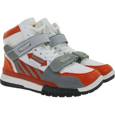 WORLD OF TROOP Cobra High Herren High-Top-Sneaker Damen Retro Turnschuhe Sneaker 3PP0170102 5161 CA Weiß/Grau/Rot - neutral - Size: 44 WORLD OF TROOP Cobra High Herren High-Top-Sneaker Damen Retro Turnschuhe Sneaker 3PP0170102 5161 CA Weiß/Grau/Rot - neutral - Size: 44