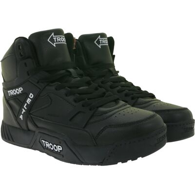 WORLD OF TROOP Delta High Herren High -Top-Sneaker Damen Retro Turnschuhe Skater-Sneaker 3PP0160102 2121 BA Schwarz/Weiß - neutral - Size: 45 WORLD OF TROOP Delta High Herren High -Top-Sneaker Damen Retro Turnschuhe Skater-Sneaker 3PP0160102 2121 BA Schwarz/Weiß - neutral - Size: 45