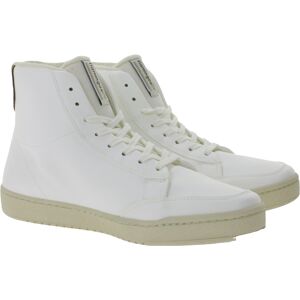 FLAMINGOS LIFE Old 80`s Alltags-Schuhe vegane High-Top Sneaker Made in Spain WHITE STONE MONOCOLOR Weiß - Unisex - Size: 37