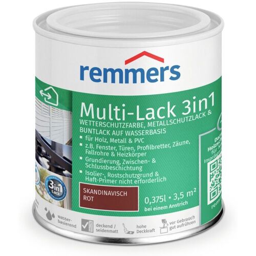 Remmers Multi-Lack 3in1, skandinavisch rot, 0.375 l