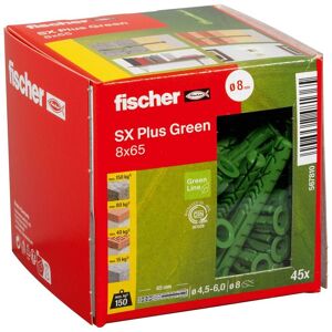 fischerwerke fischer Spreizdübel SX Plus Green 8 x 65, 45 Stück