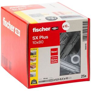 fischerwerke fischer Spreizdübel SX Plus 10 x 80, 25 Stück