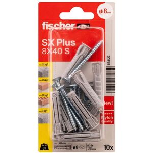 fischerwerke fischer Spreizdübel SX Plus 8 x 40 S K, 10 Stück