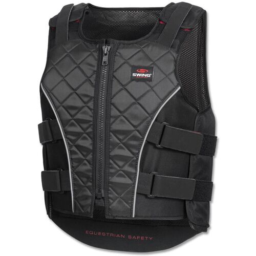 Swing Bodyprotektor Erwachsene P19 mit RV Schwarz/Grau EM kavalio - für mich und mein Pferd - Schwarz/Grau