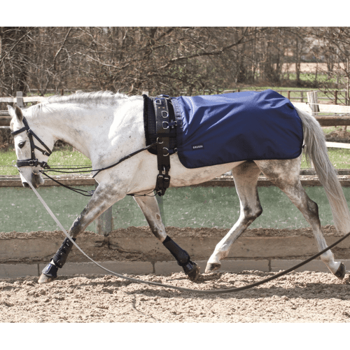 BUSSE Longierdecke Rain 50 Navy 145 kavalio - für mich und mein Pferd - Navy