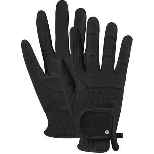 E.L.T Reithandschuh Der Vielseitige Wildlederhandschuh Schwarz S kavalio - für mich und mein Pferd - Schwarz