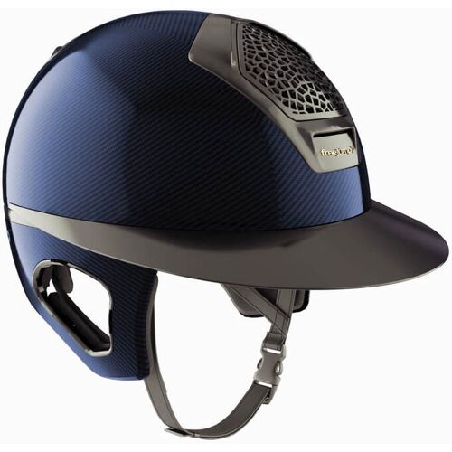 Freejump Reithelm Voronoi Glossy Blue mit Schläfenschutz Helm Blue M kavalio - für mich und mein Pferd - Blue