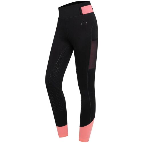 E.L.T Reitleggings Full-Grip Damen Noemi FS 2025 Reithose Schwarz/Flamingo D46 kavalio - für mich und mein Pferd - Schwarz/Flamingo