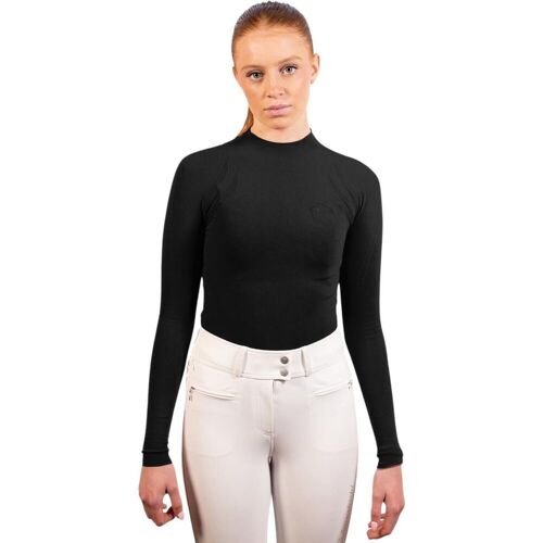 Samshield Baselayer Damen Langarm Alicia HW 2025 Trainingsshirt Black kavalio - für mich und mein Pferd - Black