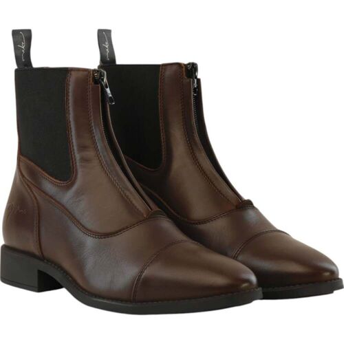 Dy´on Stiefeletten Frontreißverschluss Lederstiefelette Brown 35 kavalio - für mich und mein Pferd - Brown