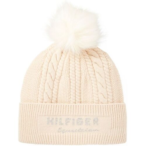 Tommy Hilfiger Equestrian Mütze Unisex Perry HW 2025 Bommelmütze Taupe One Size kavalio - für mich und mein Pferd - Taupe