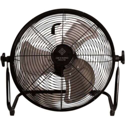 Grooming Deluxe Ventilator Kabelloser mit Akku & Ladegerät Stalllüfter Schwarz 46 cm kavalio - für mich und mein Pferd - Schwarz