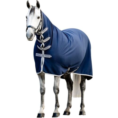 Horseware Ireland Abschwitzdecke Amigo All in 1 Jersey Cooler Mit Integriertem Halsteil Navy/Titanium Grey & Silver 115 (5'6) kavalio - Navy/Titanium Grey & Silver