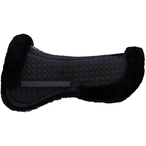 Mattes Sattelkissen Lammfell Sattelpad Schwarz/Schwarz L kavalio - für mich und mein Pferd - Schwarz/Schwarz