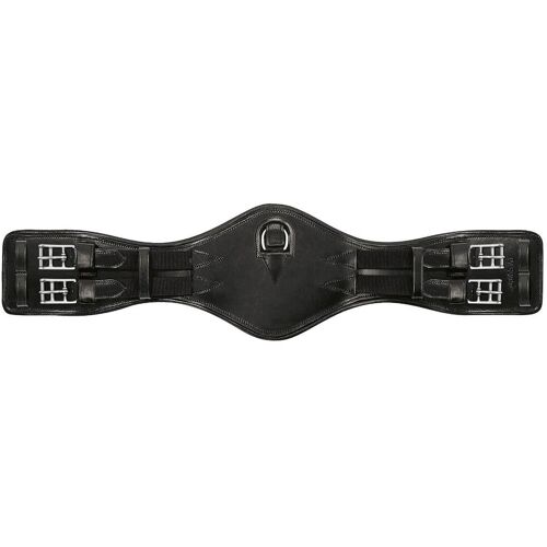 Passier Sattelgurt anatomisch geformter Ledersattelgurt Kurzgurt Schwarz kavalio - für mich und mein Pferd - Schwarz