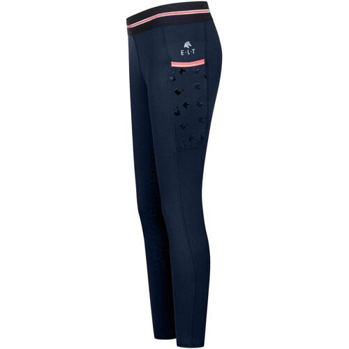 E.L.T Thermo-Reitleggings Lucky Leni, Kids Nachtblau/Lucky Heart 122 kavalio - für mich und mein Pferd - Nachtblau/Lucky Heart