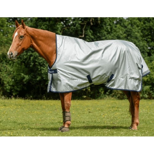 Bucas Outdoordecke 0g Power Turnout Light High Neck Regendecke Silver 125 kavalio - für mich und mein Pferd - Silver