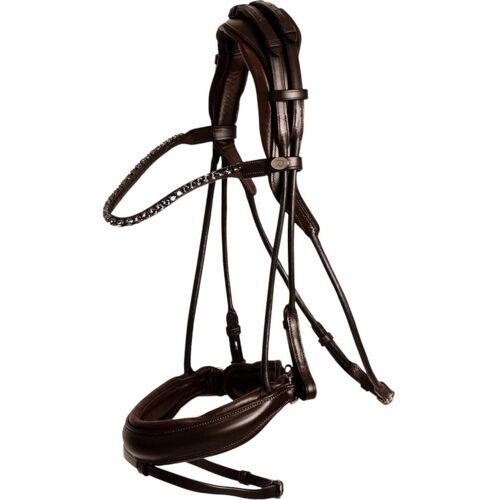 Dy´on Trense Rundgenäht mit breitem Reithalfter Soft Leather Collection Trensenzaum Brown Cob kavalio - für mich und mein Pferd - Brown