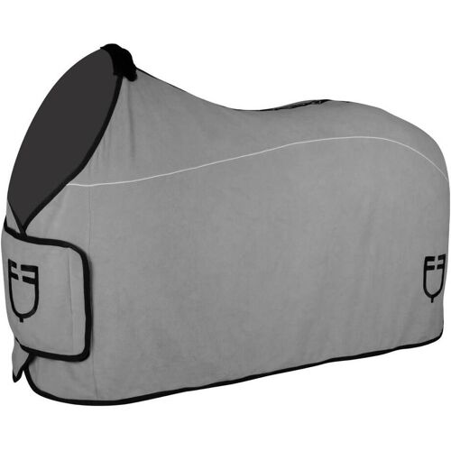 Equestro Abschwitzdecke Fleece mit Frontverschluss Grau 165 cm kavalio - für mich und mein Pferd - Grau