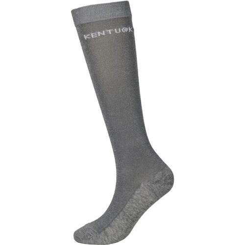 Kentucky Horsewear Socken Glitzer Reitsocken Grau 41-46 kavalio - für mich und mein Pferd - Grau
