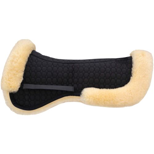 Mattes Sattelkissen Lammfell mit Correction®-System Sattelpad Schwarz/Hellgelb L kavalio - für mich und mein Pferd - Schwarz/Hellgelb