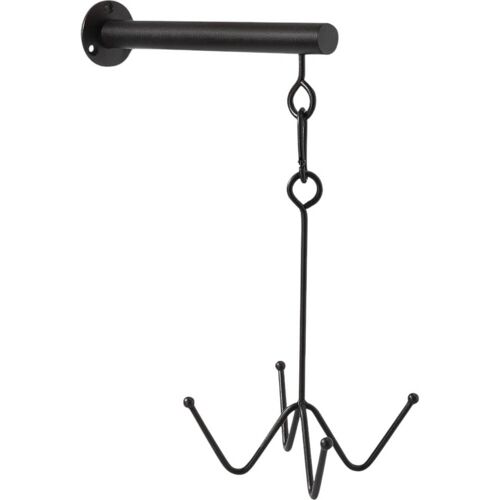 Grooming Deluxe Trensenhalter mit 4 Haken Wandbefestigung Black kavalio - für mich und mein Pferd - Black