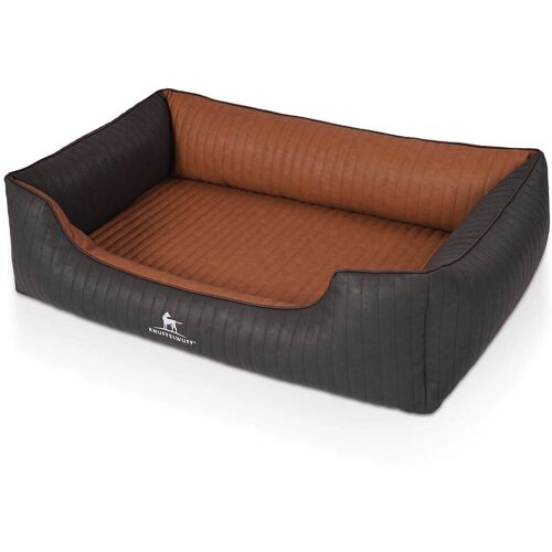 Knuffelwuff Orthopädisches Hundebett Rough Road Hundekissen Schwarz/Rusty M-L