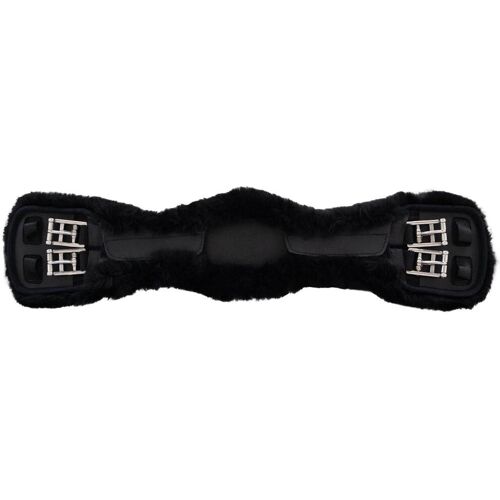 Mattes Sattelgurt anatomischer Kurzgurt SLIM-LINE Lammfellgurt Schwarz/Schwarz kavalio - für mich und mein Pferd - Schwarz/Schwarz