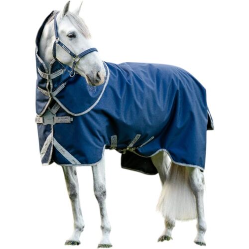 Horseware Ireland Weidedecke Amigo 1200D FieldSafe Plus 0g Turnout Decke Navy/Titanium Grey & Silver 155 cm kavalio - für mich und mein Pferd - Navy/Titanium Grey & Silver