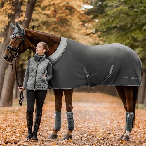Waldhausen Abschwitzdecke Nepal HW 2023 Fleecedecke Zinn 155 cm kavalio - für mich und mein Pferd - Zinn