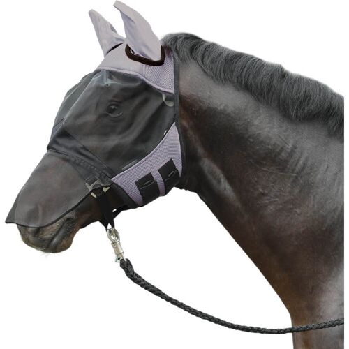 BUSSE Fliegenmaske Fly Cover Pro Fliegenschutz Grau/Schwarz XWB kavalio - für mich und mein Pferd - Grau/Schwarz