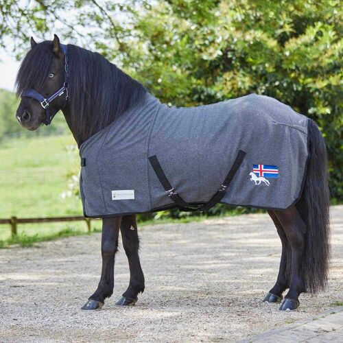 Waldhausen Abschwitzdecke Iceland Fleecedecke Magnet/Schwarz 125 cm kavalio - für mich und mein Pferd - Magnet/Schwarz