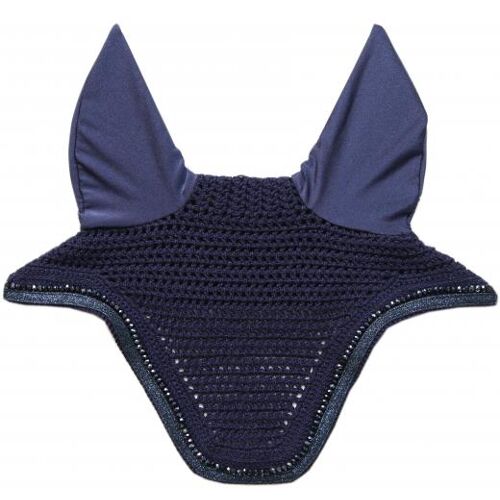 Kentucky Horsewear Fliegenmütze Wellington Glitter Band Fliegenhaube Dunkelblau Full kavalio - für mich und mein Pferd - Dunkelblau