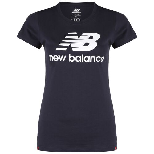 Balance New Balance Essentials Stacked Logo T-Shirt Damen schwarz / weiß XS