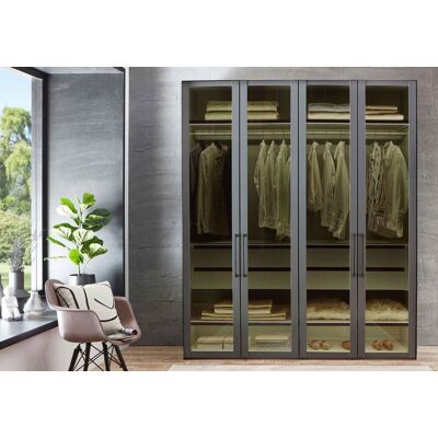 Wiemann Möbel Split Kleiderschrank Glas durchsichtig Wiemann Möbel Split Kleiderschrank Glas durchsichtig