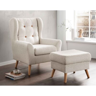 Forestales Lyon Ohrensessel mit Hocker Forestales Lyon Ohrensessel mit Hocker