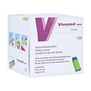 Vivomed GmbH Krankenhausbedarf SICHERHEITS-BLUTLANZETTEN 18 Gx1,8 mm grün 100 Stück