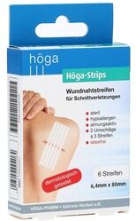 HÖGA-PHARM G. Höcherl WUNDNAHTSTREIFEN Höga-Strips 6,4x80 mm 2x3 Stück