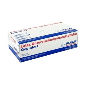 PARAM HANDSCHUHE Einmal Latex gepudert M 100 Stück