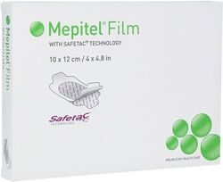 Mölnlycke Health Care GmbH MEPITEL Film Folienverband 10x12 cm 10 Stück