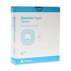 Coloplast BIATAIN Super selbst-haftend Superabs.10x10 cm 10 Stück