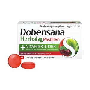 Reckitt Benckiser Deutschland GmbH DOBENSANA Herbal Kirschgeschm.Vit.C & Zink Pastil. 16 Stück